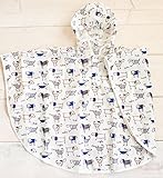 【marle pawda】 レインポンチョ 　子ども用（９０－１００ｃｍ）　クリームドッグ