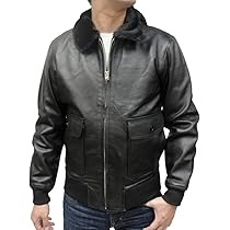 [早い者勝ち]G-1 ブラック レザージャケット　ボア着脱可 Amazon | [皮の但馬屋] (レザージャケット) メンズ 牛革 G-1