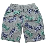 《初夏盛夏対応》 GARACH(ギャラッチ) 天竺英字ロゴ総柄ハーフパンツ 130cm /Gn NO.AH-1622205