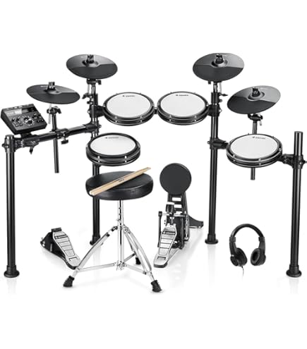 Amazon | Alesis 電子ドラムセット デュアルゾーンの静音メッシュ