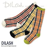(ディラッシュ) DILASHハイソックス（チェック）/秋 S(13～15cm) レッド