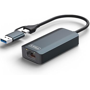 Vodaview TypeC to LAN(RJ45)アダプタ 黒 n5ksbvb Vodaview USB TypeC-LANポート変換アダプタ C[オス]-LAN（RJ-45