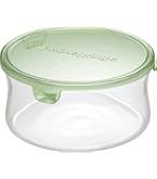 Amazon｜iwaki(イワキ) 耐熱ガラス 保存容器 グリーン 丸型 S 490ml