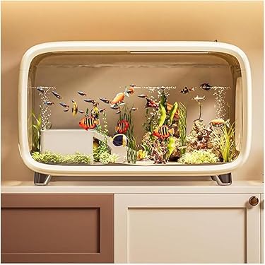 Tufduzo トレンディ シンプル 小型 金魚鉢 アクリル製 エコ ベタ用