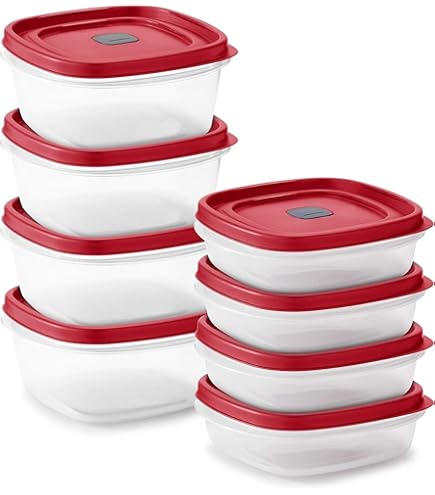 Amazon | Rubbermaid (ラバーメイド) 漏れ防止ふた 食品保存セット