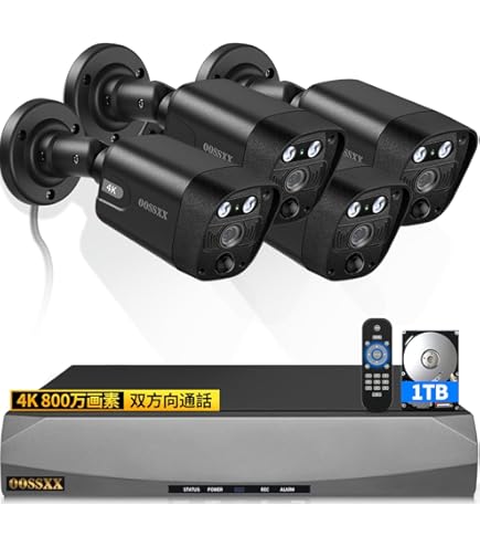 Amazon.co.jp: 【最強翌日配送・4K800万画素録画機・AI人体検知・音声
