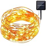 YESDA 10M 100 LED　イルミネーションライト ストリングライト ソーラーパネル ジュエリーライト ワイヤーライト 結婚式/パーティー/ガーデン/庭/ 電飾/クリスマス/屋外、室内の飾り(