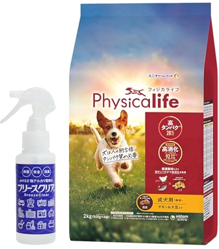 Amazon.co.jp: フィジカライフ 成犬用 チキン＆大豆入り 2kg