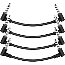 Amazon.co.jp: エフェクター ケーブル パッチケーブル 4本セット L-L型