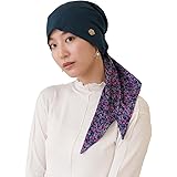 [KISS MY LIFE] 医療用帽子 ケア帽子 かわいい おしゃれ 脱毛 外出用 室内 癌 お洒落 レディース 抗がん剤 治療 キスマイライフ マジークハット Audrey オードリーLUXE新型（サテン×小花柄） プレゼント 夏用 敬老の日