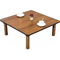 折りたたみ式テーブル (正方形,ブラック 70×70cm、高さ：35cm) Amazon.co.jp: N/A 和風正方形折りたたみティーコーヒーテーブル