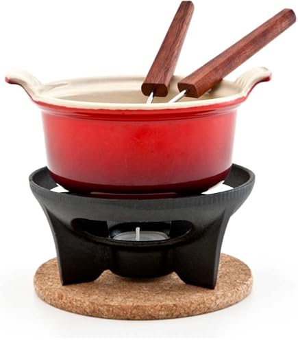 Amazon.co.jp: ルクルーゼ コンパクト・フォンデュ・セット チェリー