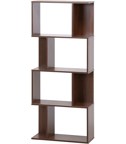 Amazon｜オープンラック シェルフ 4段 木製 アイアン 収納 棚 北欧