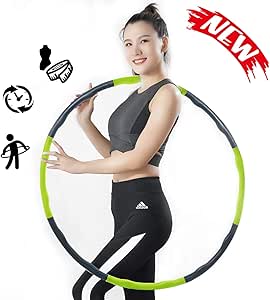 Amazon フラフープ ダイエットtaku Store フラフープ 人気 痩せる 持ち運び簡単 有酸素運動 室内 重い ふらふーぷ 組み立て式 運動器具 女性 柔らかい 8本 サイズ調整可 女性 大人用 子供用 初心者 こども 自宅 プレゼント 母の日 グリーン Taku Store タクストア