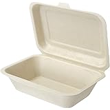 ストリックスデザイン フードパック バガス モールド 25枚 18.5×13.5×6.5cm Mサイズ ブラウン 耐水 耐油 電子レンジ対応 環境に優しい エコ テイクアウト 業務用 使い捨て 未晒し SD-723