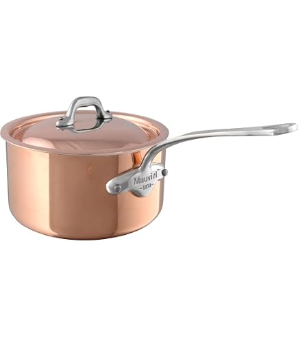 Amazon | Mauviel 9 cm M'Minis Copper Saucepan and Lid with Bronze
