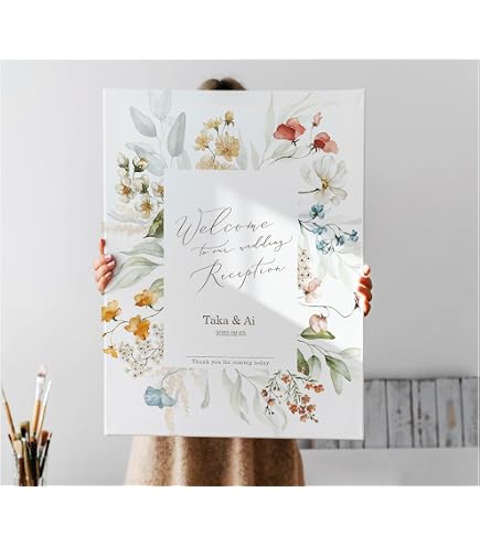 Amazon.co.jp: ウェルカムボード 結婚式/ウェディング 油絵風デザイン