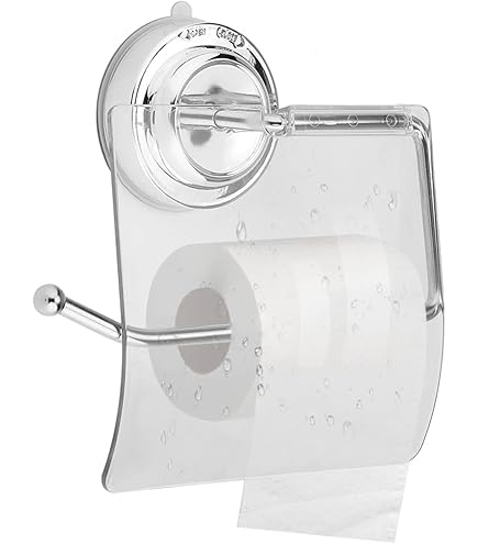 Amazon | 壁ピタ 強力吸盤 トイレットペーパーホルダー 置物トレイ付き