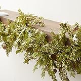 工場直接クラフトHolidayビニールPine 65" Snow Cedar & Pinecone Garland グリーン 2833005