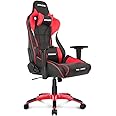 AKRacing Pro-X V2 Gaming Chair Desk Chair, Red, Heavy Duty PU Leather, 180 Degree Reclining, Home & Remote