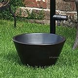 ミニサイズのガーデンパン「ガーデンポット　ブラック」水受け　水鉢