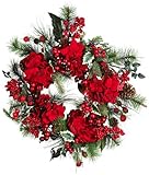 自然に近い4661 22インチアジサイホリデーWreath-ホリデー