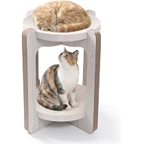 Amazon | 猫壱 バリバリボウルタワー 爪研ぎ ナチュラル XL 猫用 | 猫