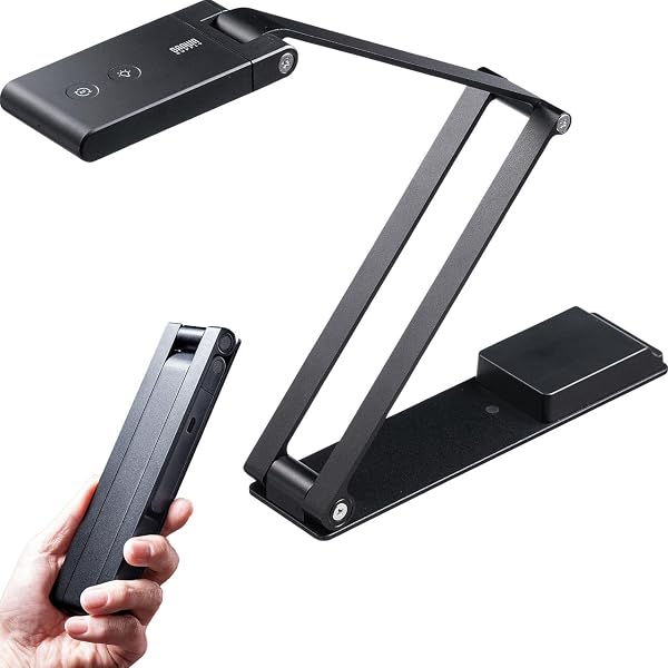 Sanwa Direct Book Camera A3 Compatible Foldable Non-Destructive 13MP OCR-equipped Web Camera Self-Cooking Book Scanner 400-SCN069 - 1