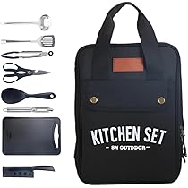 Amazon.co.jp: キャンプ用調理器具セット、8点セット