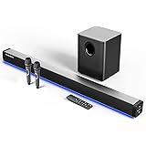 THOMSON サウンドバー テレビ用 120W（4*30W） 独立サブウーファー50W付き 3Dホームシアター 2.1CH Bluetooth5.0/USB/HDMI/AUX/ARC/光デジタル/同軸デジタル 簡単接続可 HIFI音質 ハウリング防