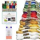 DMC刺繍フロスパック、カラフルなホリデーコレクション、DMC刺繍糸、キットには30本のコットンアソートカラーバンドルとDMCクロスステッチハンドニードル サイズ1-5.プレミアム刺繍ストリング/ヤーン。
