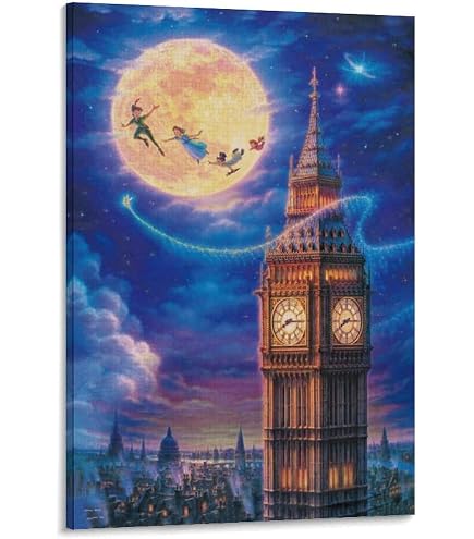 Amazon.co.jp: ディズニーファインアート 版画 『月夜のピーターパン