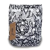 iZiv新生児1厚いおむつ付きオーガニック幼児防水/調整/再利用可能/洗えるポケット布おむつのフィット赤ちゃん0.5-3歳(ブラック)