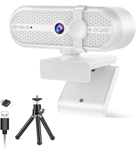 Amazon.co.jp: ホワイトウェブカメラ 1080P30fps360°回転ウェブカメラ