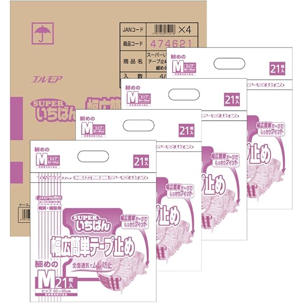 Amazon | カミ商事 エルモア スーパーいちばん 幅広簡単テープ止め M 1