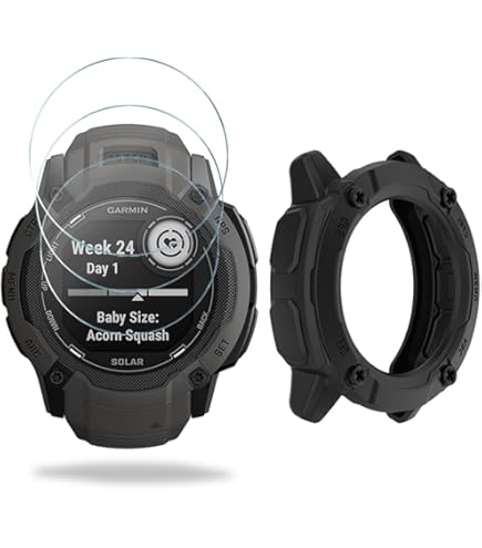 BROTECT Glas Screen Protector voor Garmin Instinct 2S Solar (40 mm) (3 Stuks) Schermbeschermer [9H Hardheid, Beschermglas-Folie niet Gehard Glas