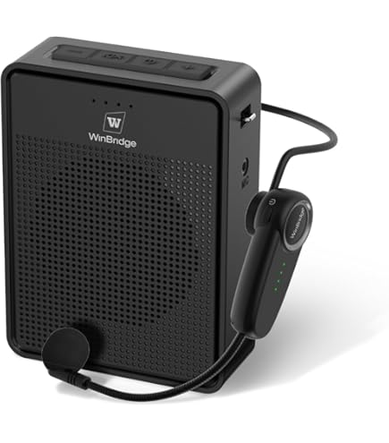 コンパクトスピーカー ヘッドセットマイク ハンズフリー拡声器 ポータブル拡声器 Amazon | 無線拡声器 2.4G技術内蔵 ポータブル拡声器 ハンズフリー