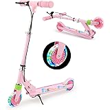 【2024スタンド改良Ver】Tenboom キックボード キックスクーター 子供用 LEDタイヤ