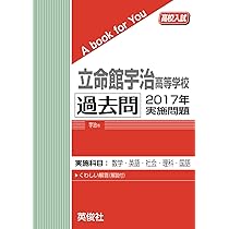 立命館宇治高等学校 過去問 2019年実施問題 (高校入試 A book for You