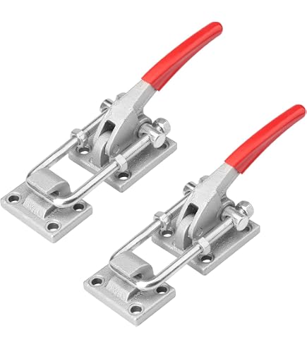 MOUYAT 2-Pack Heavy Duty Toggle Clamp – 4000Lbs Capacity Pull Latch With Adjustable Threaded U-Bolt – Self-Locking For Toolboxes, Machinery & Cases