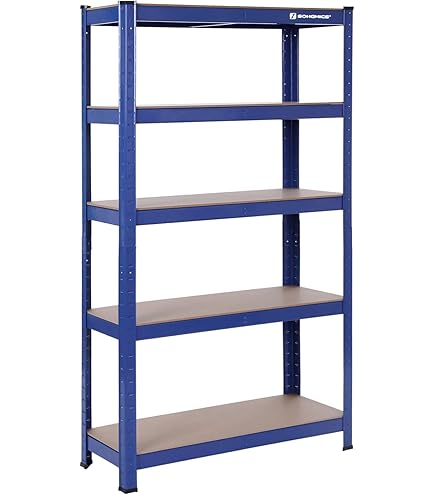 ステンレス ラック 5段 棚 スチールラック メタルラック 業務用 厨房 什器 Amazon｜Yaheetech メタルラック スチールラック 5段 120×60