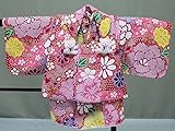 ベビー用着物　『花うさぎ』　当店オリジナル特注品　一ツ身被布セット Z7256-04