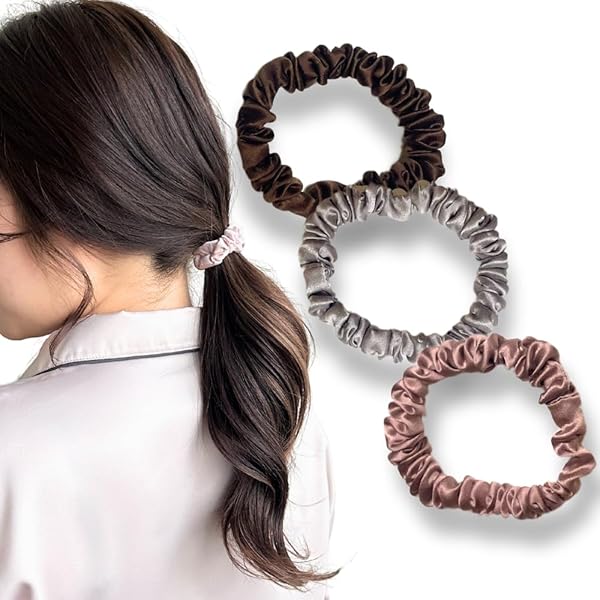 Amazon | susabi シルクヘアゴム ヘアゴム シルク 髪 シュシュ 3個