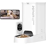 PETKIT 自動給餌器 猫 中小型犬用 タンク二層化 カメラ付き 1080P 暗視機能 双方向会話 透明な窓口 感知センサーを搭載 タイマー式 スマホ管理 2WAY給電 IOS Android対応 日本語対応アプリ (シングルホッパー カメラ付き)