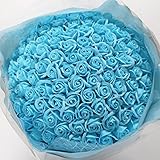 99本のバラ シャボンフラワー ブーケ プレゼント ギフト S-070 (ライトブルー)