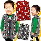 (パンダマニア)PANDA MANIA 2015 パンダ総柄 ソフトフリース スリーパー ベスト 着幅35cm×着丈50cm レッド