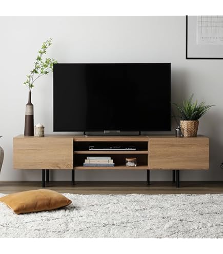 Amazon｜ISSEIKI テレビボード 幅120cm ナチュラル 木製 ERIS 120 TV