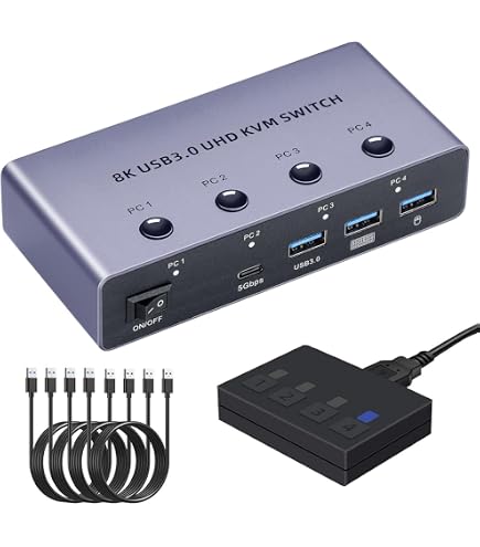 Amazon.co.jp: ATEN 4ポート USB 3.0ハブ搭載 HDMI KVMPスイッチ（4K