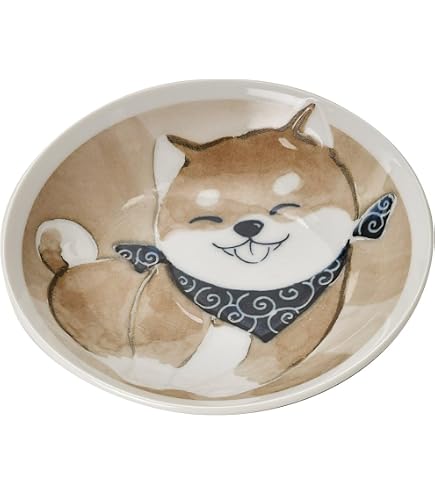 Amazon｜カネセ 笑いぬ(わらいぬ)軽量茶碗 ブラウン DG-008｜飯碗