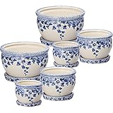 陶器植木鉢6点セット（受皿付） CV34/3DFB1-2